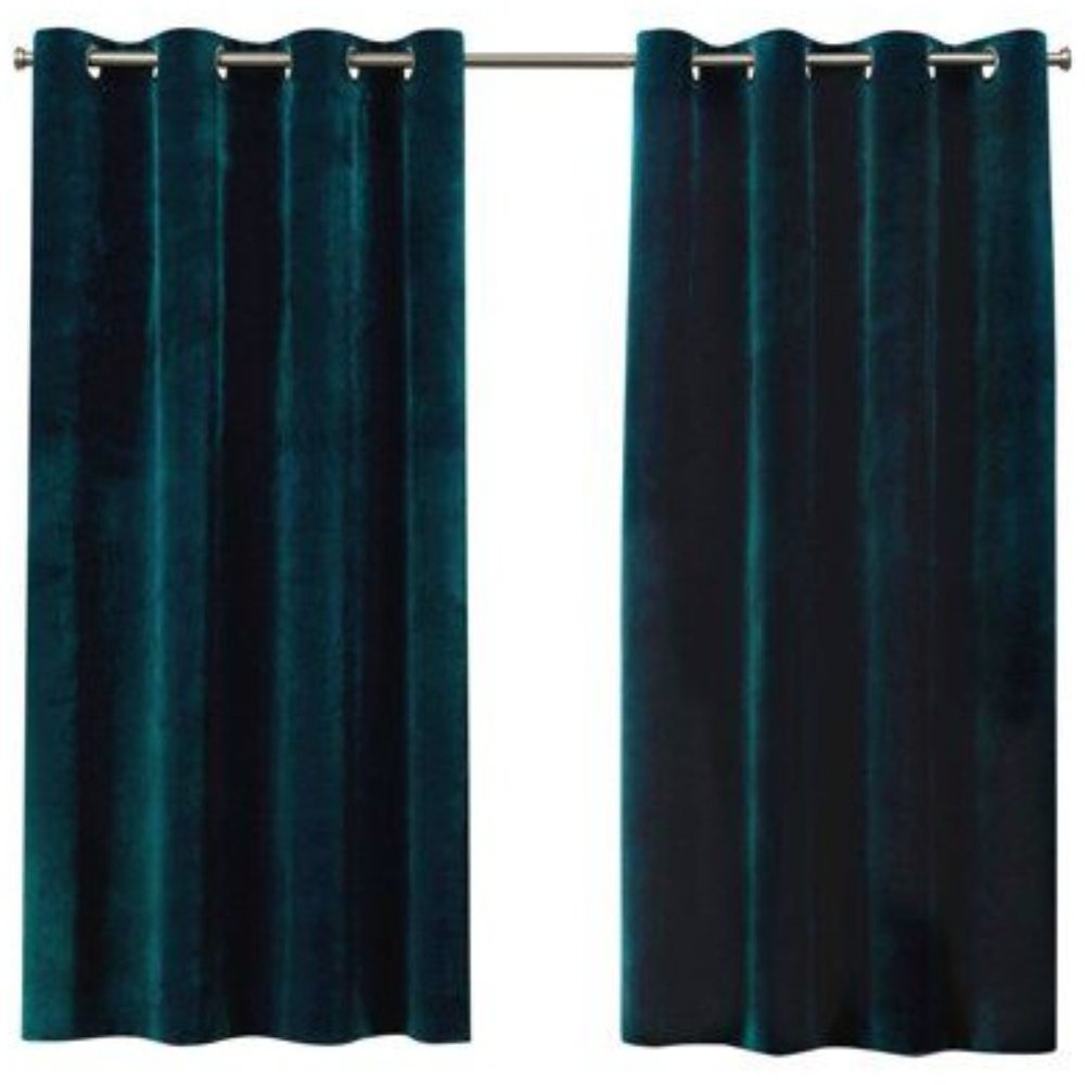 Exclusive Home Velvet Heavyweight Grommet Top Window Curtain Panel Pair